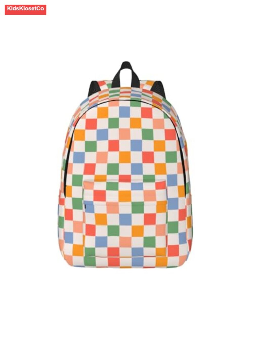 Retro Checkered Canvas Backpack Lightweight 17 Inch Laptop Bookbag Casual